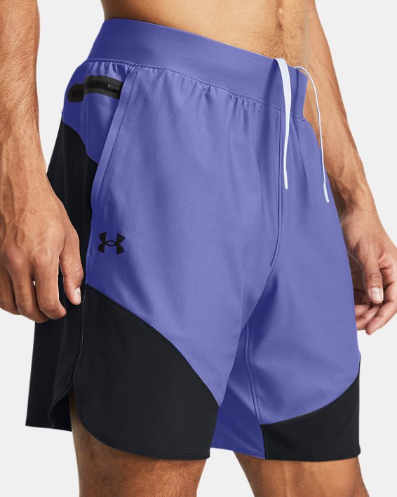 男士UA Vanish Elite Hybrid短褲 in Purple image number 3